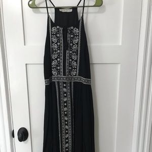 Abercrombie and Fitch black embroidered boho dress